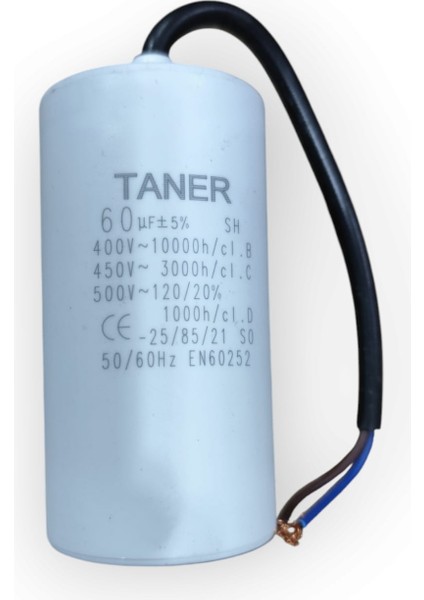 Taner 60UF-400V Kondansatör