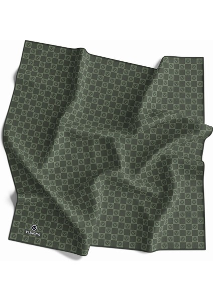 Haki Dama Desen Tivil Ipek Eşarp 51495-0037 fiyatları