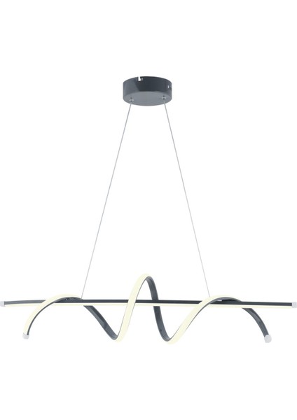 Tekno Trust Pane Füme Modern LED Avize Beyaz Işık Salon Mutfak Oda Hol Ledli Avize Yemek Masası LED Avize