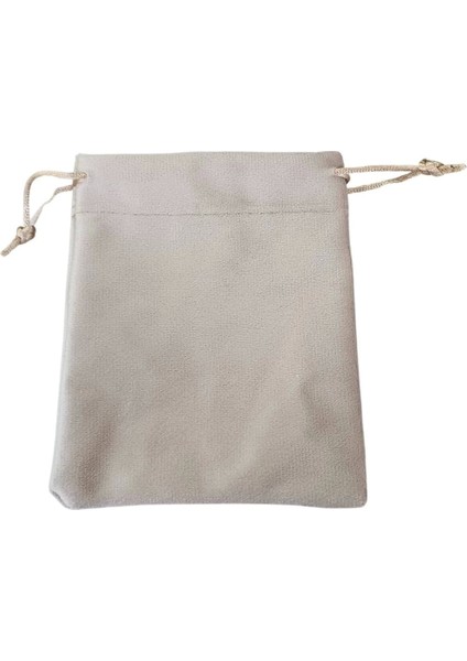 Soft Tay Tüyü Kese Krem 10 Adet 12X13 cm Takı, Altın Kesesi (Ipli & Büzgülü) modelleri