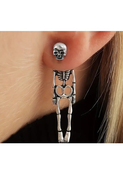 Iskelet Küpe Punk Tarzı Çinko Alaşım Takı Yaratıcı Kadın Küpeler indirimleri