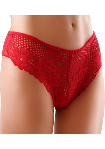Dantelli Lazer Kesim Pamuklu Kadın Külot, Kırmızı fırsatları