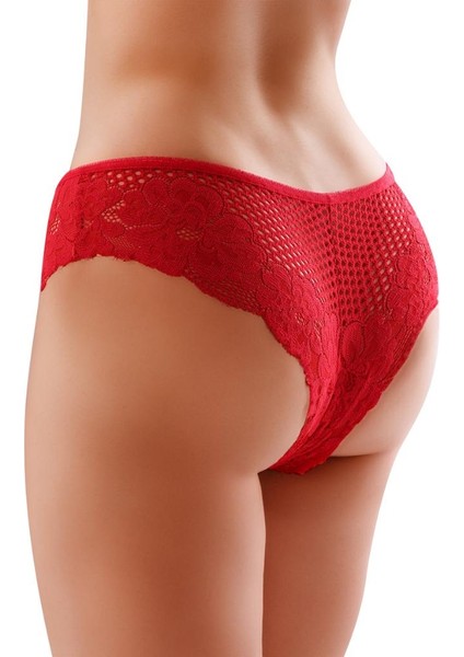 Dantelli Lazer Kesim Pamuklu Kadın Külot, Kırmızı indirimleri