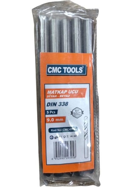 Matkap Ucu Siyah 9 mm 5 Adet