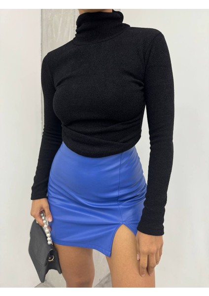 Lymens Fashion Likralı Yandan Büzgülü Triko Bluz fiyatları