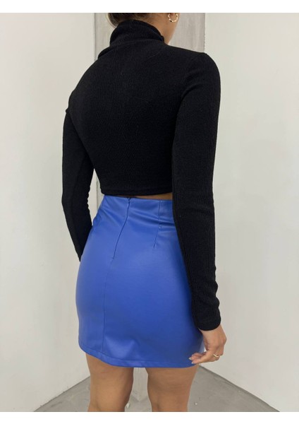 Lymens Fashion Likralı Yandan Büzgülü Triko Bluz modelleri