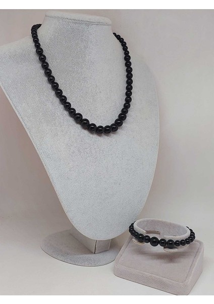 Galaksi Serisi Shungite (Şungit) Taşı Kolye & Bileklik Seti fiyatları