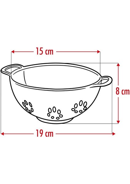 Akrilik Beyaz Mini Pirinç Süzgeçi & Bakliyat Süzgeçi (3 Su Bardağı Ölçülü)