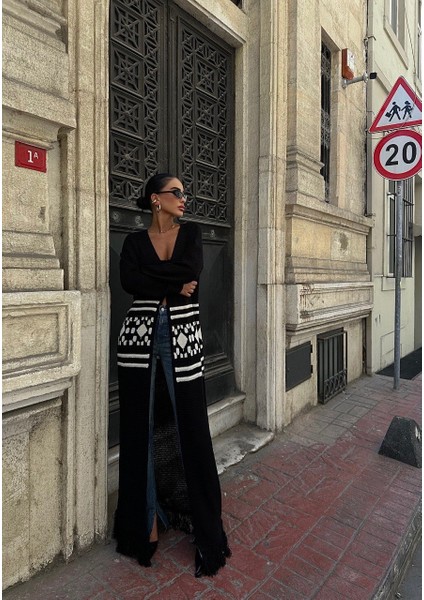 Lymens Fashion Jenna Püsküllü Uzun Hırka modelleri