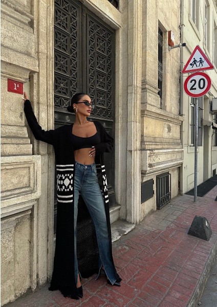 Lymens Fashion Jenna Püsküllü Uzun Hırka fırsatları