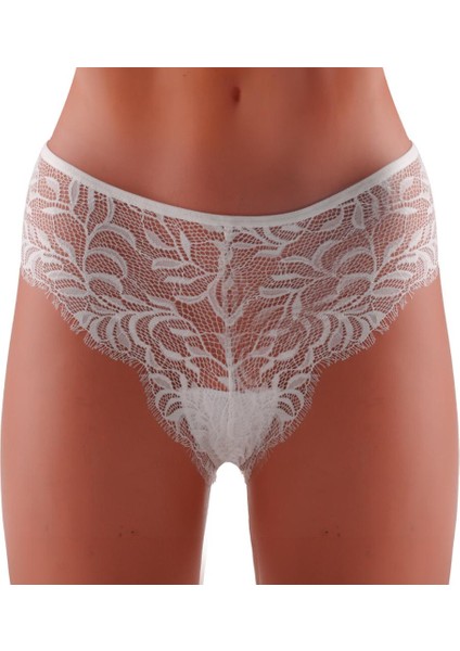 Foursolos Dantelli Pamuklu Kadın Külot, Beyaz