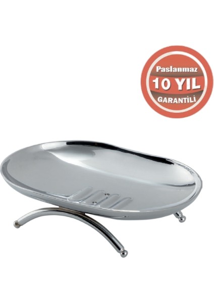 Paslanmaz Pirinç Bella Cansu Set Üstü Sabunluk Krom