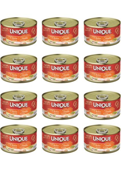 Gold Series Tavuklu Konserve Yaş Kedi Maması 85 gr 12 Li