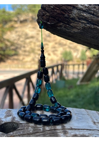 Kehribar Tesbih-Sıkma Ateş Kehribar-Kehribar-Tesbih-Özel Ahsap Kutulu