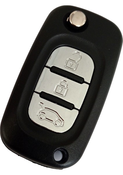 Renault Megane 3 Fluence Uyumlu Anahtar Kumanda Kabı Oto Anahtarlık 3 Tuşlu Logolu fiyatları