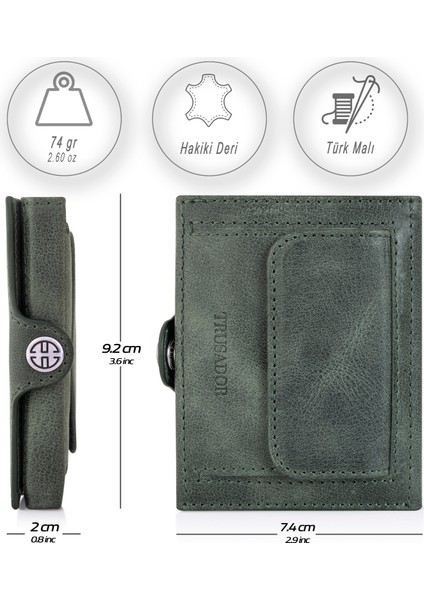 Valencia Yeşil Bozuk Paralık Cepli Unisex Hakiki Deri Rfid Korumalı Erkek Kadın Mini Cüzdan Hediye fırsatları