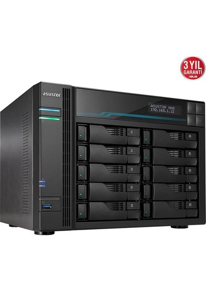 AS6510T-64GB Atom C3538 64GB Ram-10-Diskli Nas Server (Disksiz)