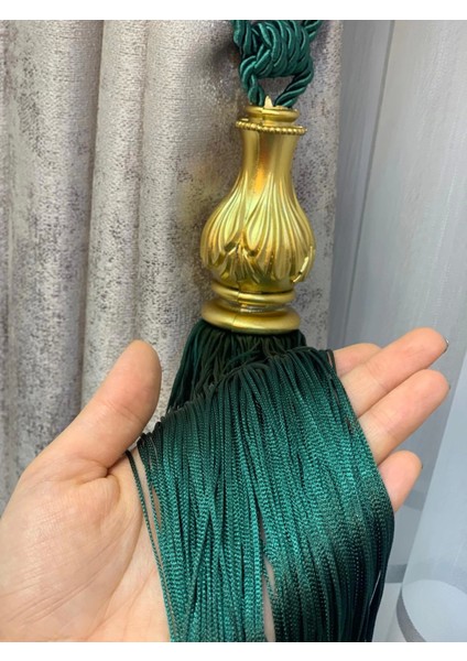 Nivemeshome Zümrüt Yeşili Saçaklı Gold Aparat Tavan Toplama Braçol