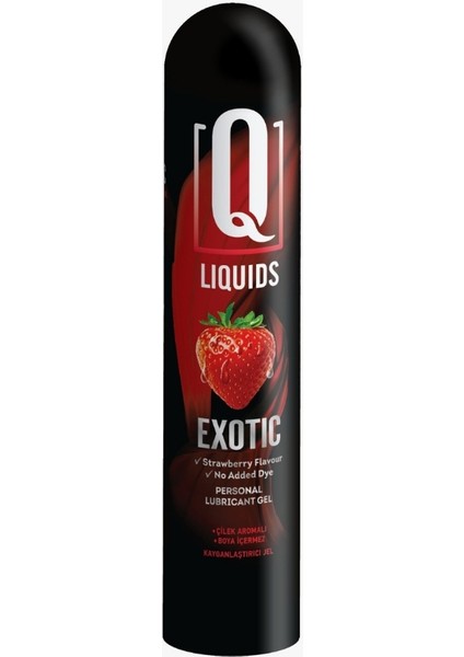 Q Liquids Exotic Çilek Aromalı 125 ml Su Bazlı Jel