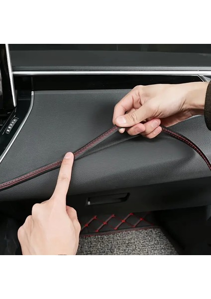 Araç Içi Beyaz Dikişli Dekoratif Kendinden Yapışkanlı Suni Deri Trim Şerit fırsatları