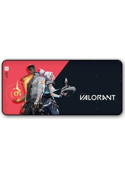 Kasırga Valorant 1 Red Oyuncu Mouse Pad 90X40 cm Kaymaz Dikişli