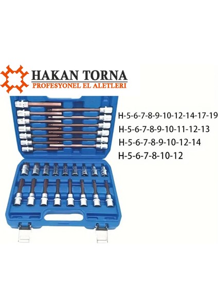 Uzun Lokmalı Allen H Alyan Lokma Takımı 1/2 30 Parça