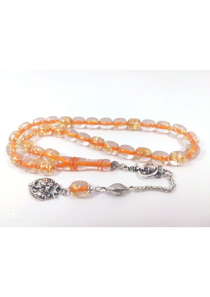 Şevket Alkan Usta Eseri Rengin Zirvesi Iri Boy Altın Varaklı Ateş-I Kehribar Sertifikalı 6328