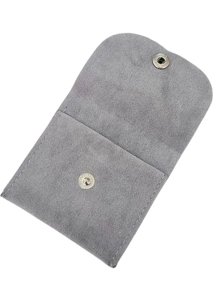 Kadife (Süet) Zarf Kese Gri 25 Adet 7x7 cm Boy Takı, Altın Kesesi (Çıtçıtlı) indirimleri