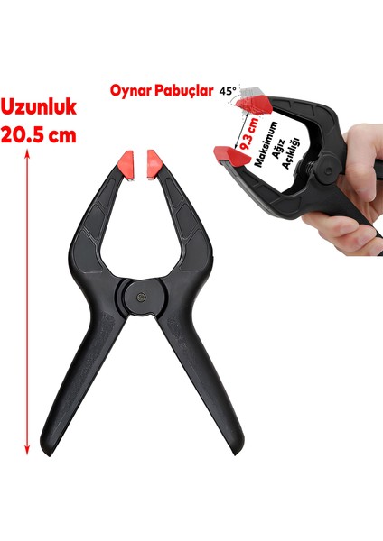 Yaylı Kıskaç Mandal El Tip Işkence Klips Hobi 76 mm 3 Inç