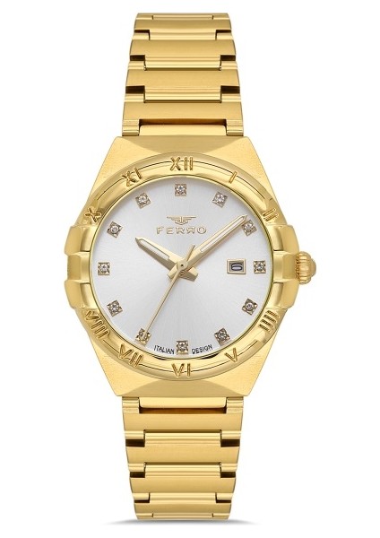 Quartz Çelik Altın Rengi 32 mm Kelebek Kilitli Kadın Kol Saati indirimleri