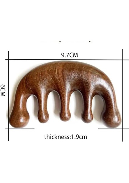 Ahşap Sandal Ağacı Gugu Masaj Yüz Masaj Gua Sha Saç Tarağı Model 1