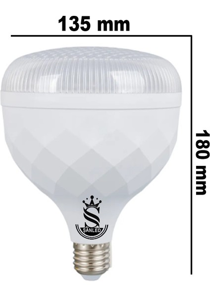 80W Kristal Tasarruflu E27 Beyaz Işık Torch LED Ampul