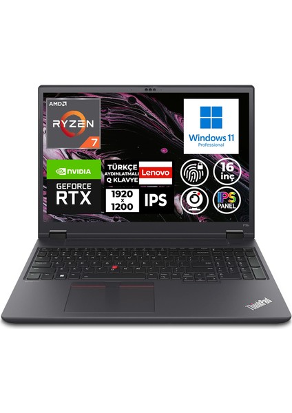 Thinkpad P16V G1 Ryzen 7 7840HS 48GB 4tb SSD 4 GB Rtx A500 16" Wuxga W11P 21FE0003TX 011