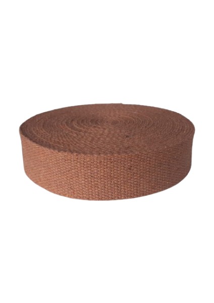 Dar Dokuma Sütlü Kahve 4 cm x 10 mt Pamuklu Kolon Kayış