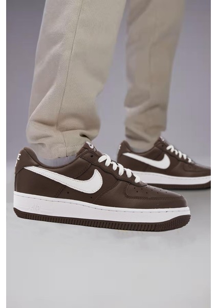 Air Force 1 Low Retro Hakiki Deri Erkek Kahverengi Günlük Spor Ayakkabı
