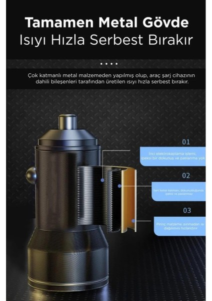 2 USB Port Girişli Transmitter Araç Şarj Cihazı Araba Şarj Aleti Siyah