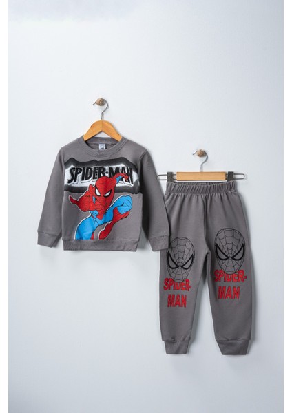 Spider Man Baskılı Çocuk Sweartshit Alt Üst Takım