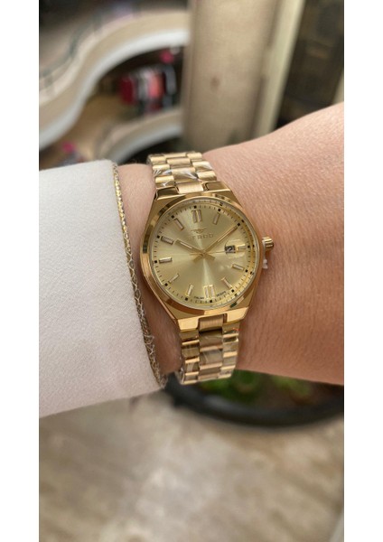 Quartz Çelik Altın Rengi 30 mm Kadın Kol Saati