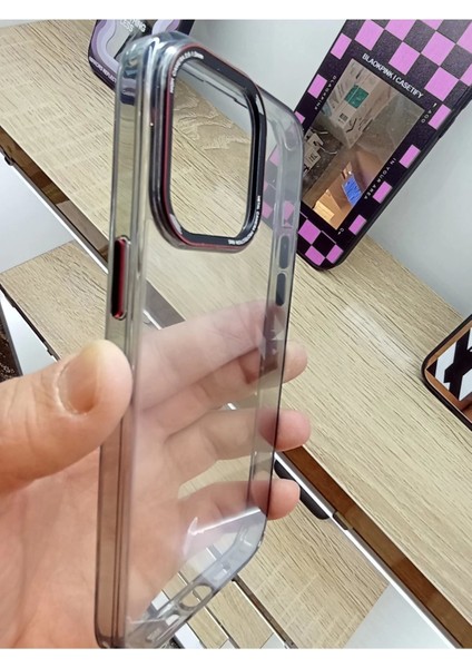 iPhone 14 Pro Max Kenarları Renkli Tuşları Metal Çizilme Dayanıklı Darbe Korumalı Kılıf