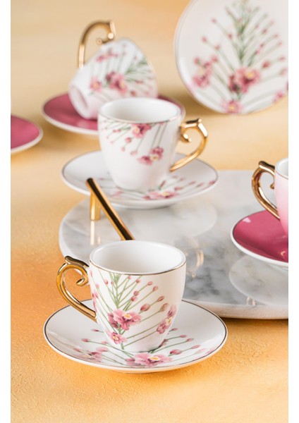 Magnolia 6 Kişilik Kahve Fincanı Takımı - 90 ml