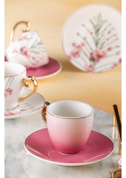 Magnolia 6 Kişilik Kahve Fincanı Takımı - 90 ml