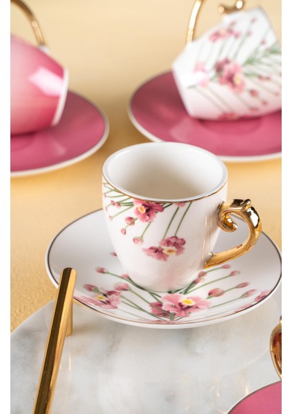 Magnolia 6 Kişilik Kahve Fincanı Takımı - 90 ml