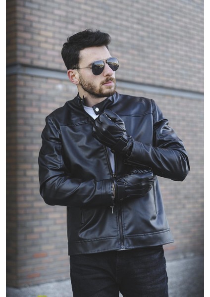 Tuci Demian Kısa Yaka Slim Fit Erkek Deri Ceket fiyatları