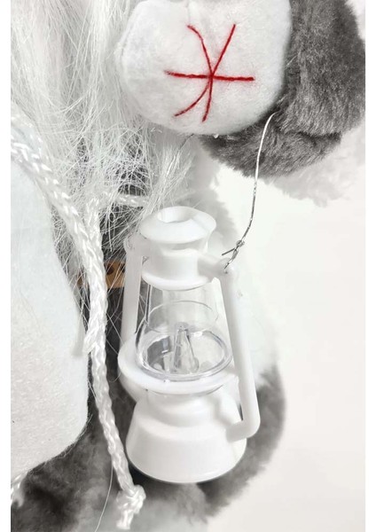 Noel baba Figür Biblo Yılbaşı Süsü 45 cm Büyük Boy Beyaz Noel Baba ME126R