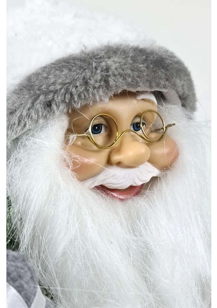 Noel baba Figür Biblo Yılbaşı Süsü 45 cm Büyük Boy Beyaz Noel Baba ME126R