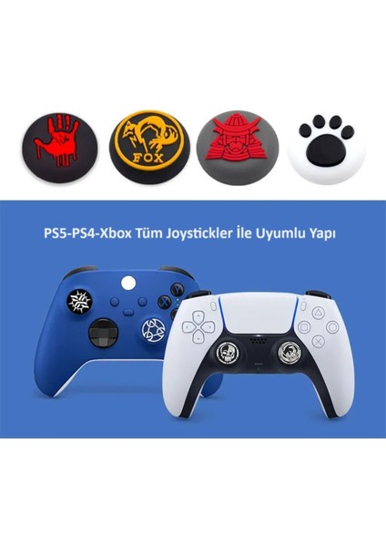 Ps5-Ps4-Ps3-Xbox 360-XBOX One-One X-One S-Series X-Series S Uyumlu Analog Koruyucu Silikon Pad