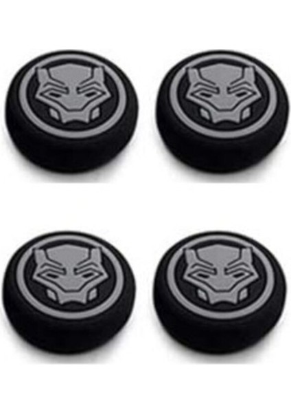 Black Panter Gri Xbox One-Xbox S-Xbox x Ps4 Ps5 Analog Koruyucu Silikon Pad