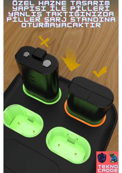 Xbox Series X/series S/9.nesil/Xbox One/one X/one S Joystick 400 mah X4 Pil Şarj Stand
