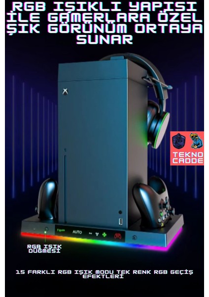 XBX024S Xbox Series x Smart 8in1 Rgb Işıklı Soğutucu Fan Şarj Cihazı fırsatları
