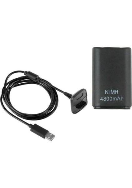 Knt-01 4800 mah Xbox 360 Joystick Kol Batarya Şarj Kablosu